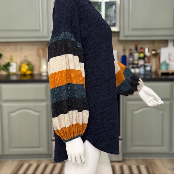 𝙋𝙖𝙞𝙨𝙡𝙚𝙮 𝙂𝙧𝙖𝙘𝙚 Navy Sweater Women's Size XL - Picture 5 of 12